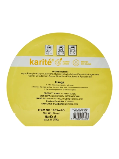 Masque en tissu pour le visage à la vitamine C - éclat