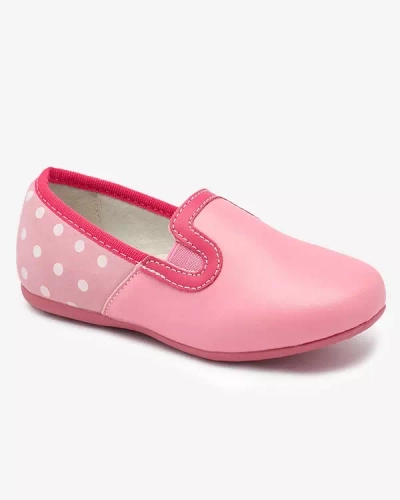 Demi chaussures pour filles en cuir écologique avec imprimé pois Rellme- Footwear