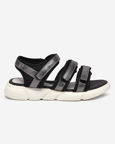 Sandales pour filles fermées par velcro en graphite Mumin - Footwear