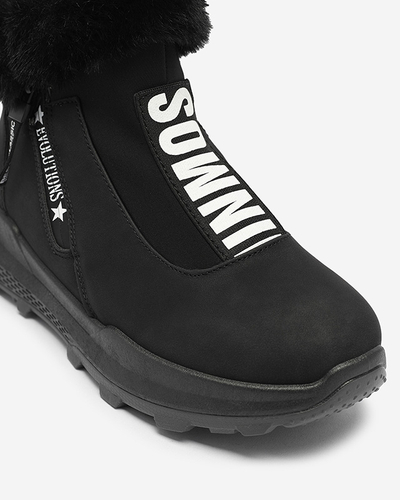 Valentina Bottines Noires avec Fourrure
