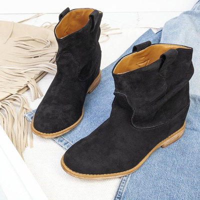 Bottes noires à la cowgirls sur ancre couverte Daressco - Chaussures