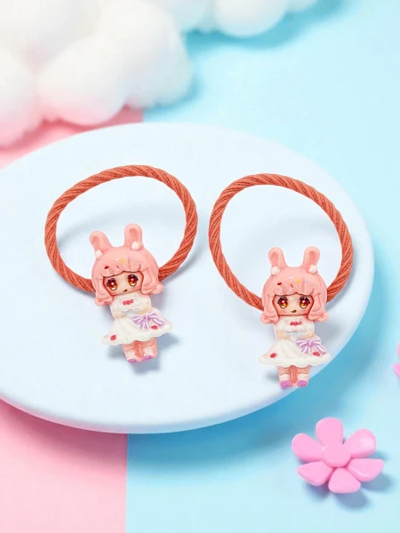 Élastiques à cheveux Bambina Rosetta avec motif de poupée