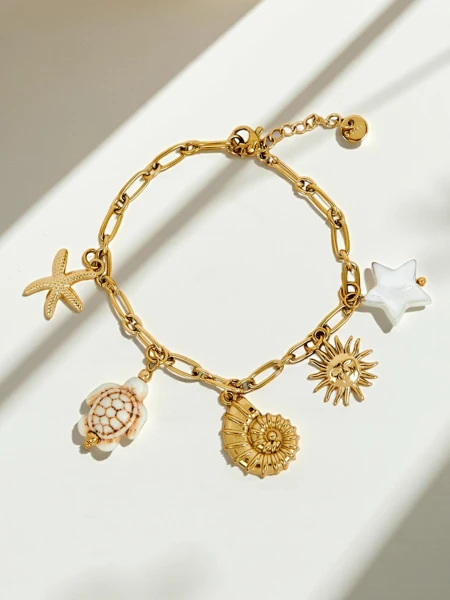 Bracelet Poseidon Mare Stella avec Motifs Marins