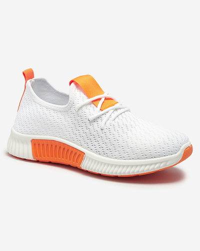 Chaussures de sport blanches pour femmes avec inserts orange Kedeti - Footwear
