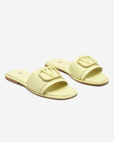 Pantoufles Cartec en éco-cuir vert pour femme - Footwear