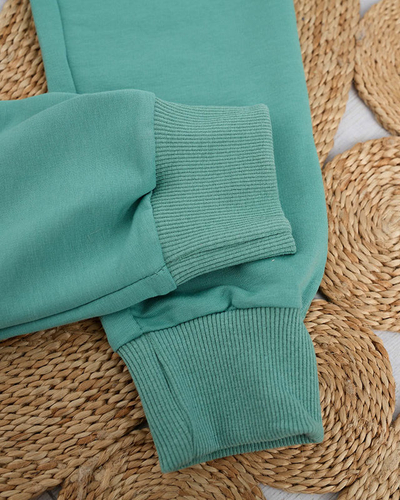 Pantalon de jogging femme vert avec patch coloré - Vêtements