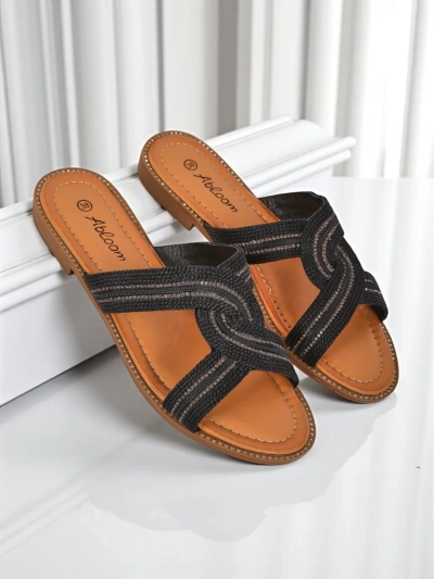 Royalfashion Mules tressées pour femmes Woven Breeze