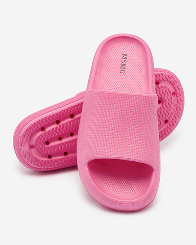 Royalfashion Tongs en caoutchouc pour femme Fuchsia avec gaufrage Okeris