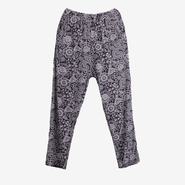 Pantalon femme alladines à motifs noirs - Vêtements 1