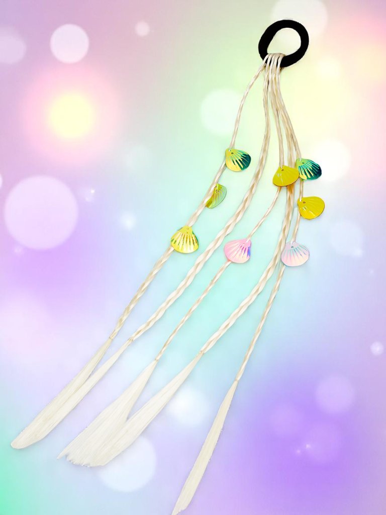 Royalfashion Tresses à clipser sur un élastique avec coquillages