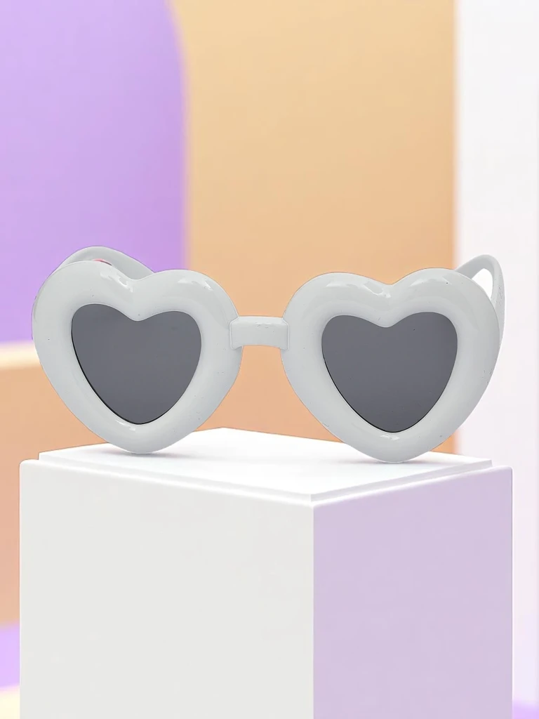 Royalfashion Lunettes de soleil pour enfants en forme de cœur