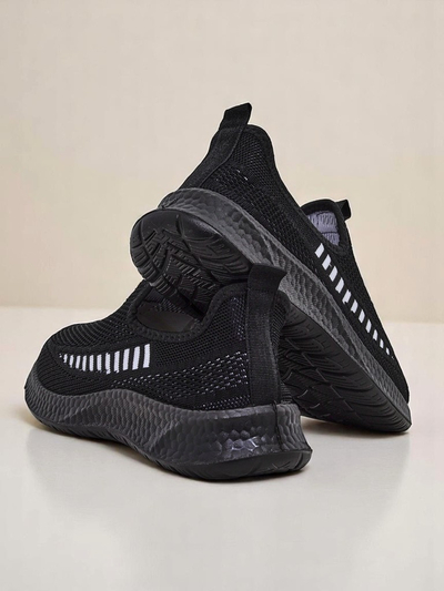 Royalfashion Chaussures de sport à enfiler pour femmes en tissu Sport Slip-On