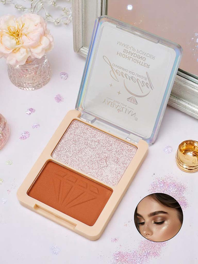 Palette de poudres pressées illuminatrice et bronzante
