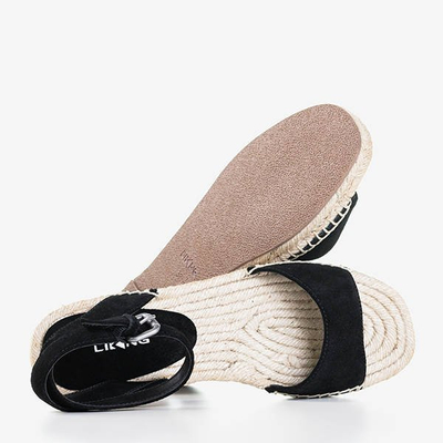 Sandales en suède écologique pour femmes noires Primavera - Footwear