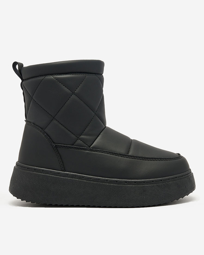 Royalfashion Noir bottes pour femmes a'la bottes de neige Kacecica