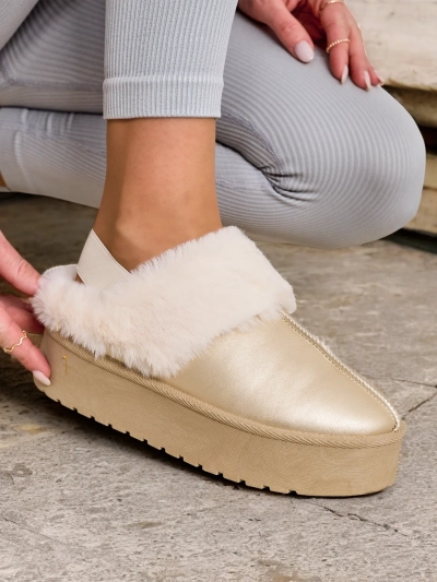 Royalfashion Bottines courtes sans talon dans le style des bottes de neige pour femmes Ebiz