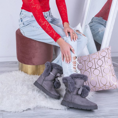 Bottes de neige grises avec fourrure Keira - Footwear