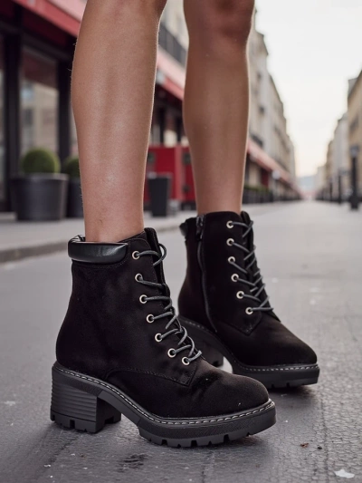 Royalfashion Bottes à lacets pour femmes Esio