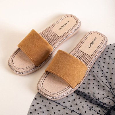 OUTLET Pantoufles Vicoria marron pour femme - Footwear
