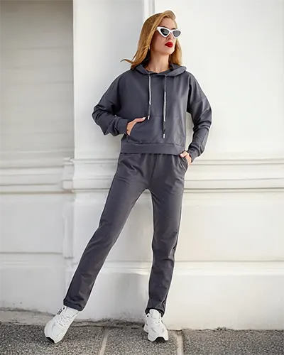 Royalfashion Ensemble de sweatshirt en coton pour femme