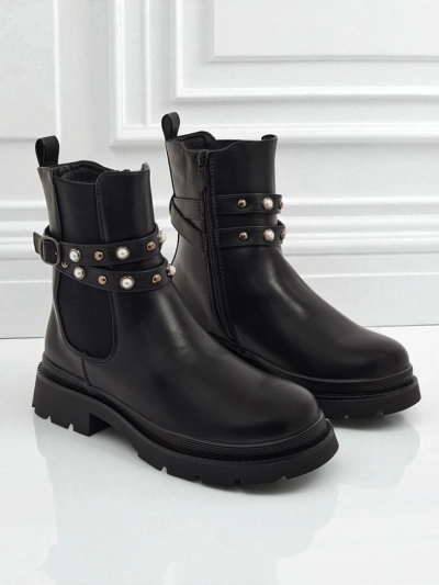 Bottines montantes pour femmes en cuir écologique Pearl Mist