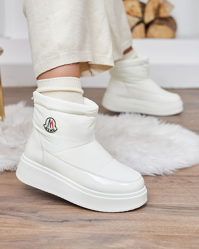Royalfashion Bottes de neige à enfiler pour femme en blanc Ademra