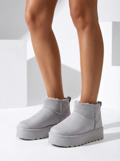 Royalfashion Bottes de neige courtes pour femme à la manière de Fofio