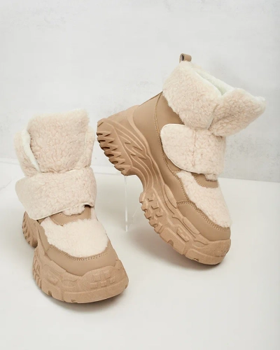 Royalfashion Bottes de neige pour femme avec peau de mouton Segulla