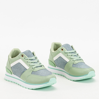 Baskets de sport vertes pour femmes avec paillettes Berilan - Footwear