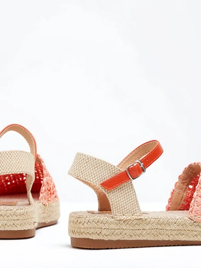 Espadrilles femme orange avec ajouré Triumf - Footwear