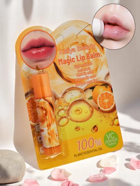 Baume à lèvres orange avec 100 % d'huile naturelle - hydrate et régénère
