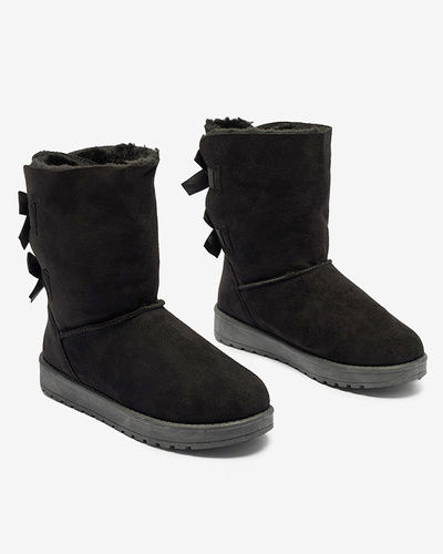 Bottes de neige noires pour femmes avec nœuds Massap - Footwear