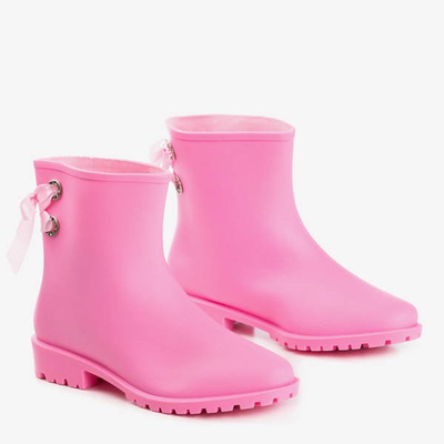 Bottes de pluie roses mates pour femmes Fanie - Footwear