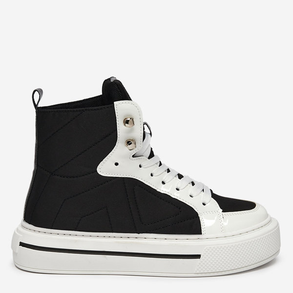 OUTLET Baskets de sport pour femmes noires et blanches Asmako- Footwear