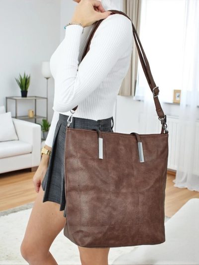 Sac à main shopper pour femmes en cuir écologique Tessira
