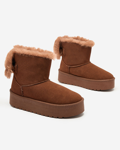 Royalfashion Bottes femmes a'la snow boots en marron Goroggo