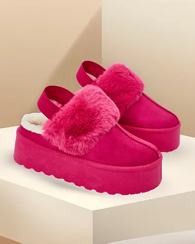 Royalfashion Bottines courtes de neige sans talon pour femmes Vromix