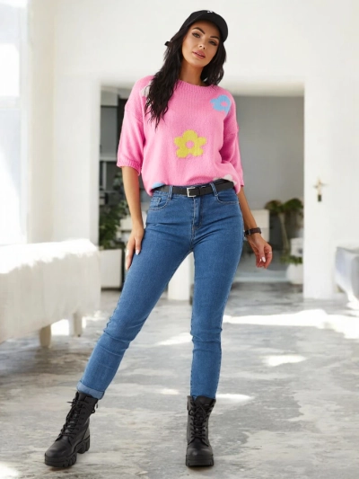 Jeans en coton pour femmes tapered Royalfashion