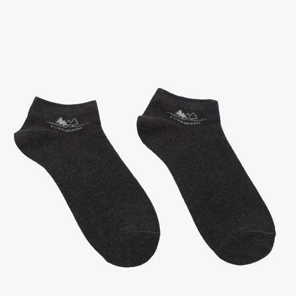Socquettes homme gris foncé - Sous-vêtements