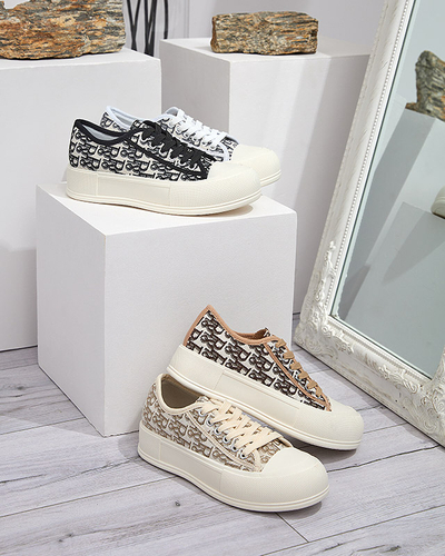 Baskets pour femmes à motifs sur la plate-forme en blanc Berika - Footwear