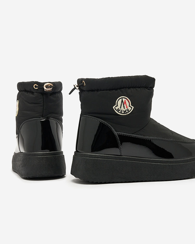 Royalfashion Bottes de neige à enfiler pour femme en noir Ademra