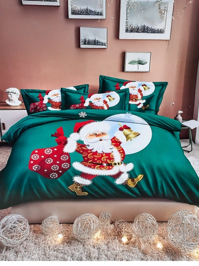 Royalfashion Linge de lit de Noël 160x200 ensemble de 3 pièces