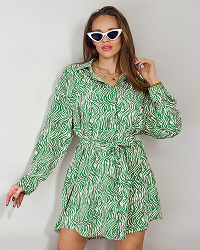 Royalfashion mini robe pour femme à motif a'la zebra