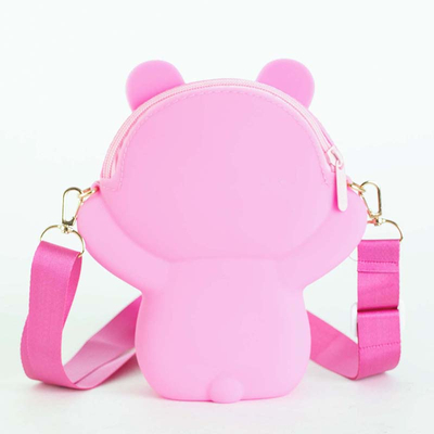 Sac à main ours en peluche violet et rose - Accessoires