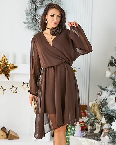 Robe classique pour femme de longueur genou de Royalfashion