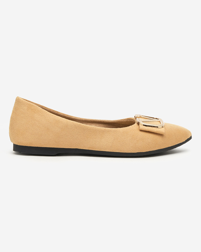 Ballerines beiges pour femmes avec ornement sur le bout Cavo - Footwear