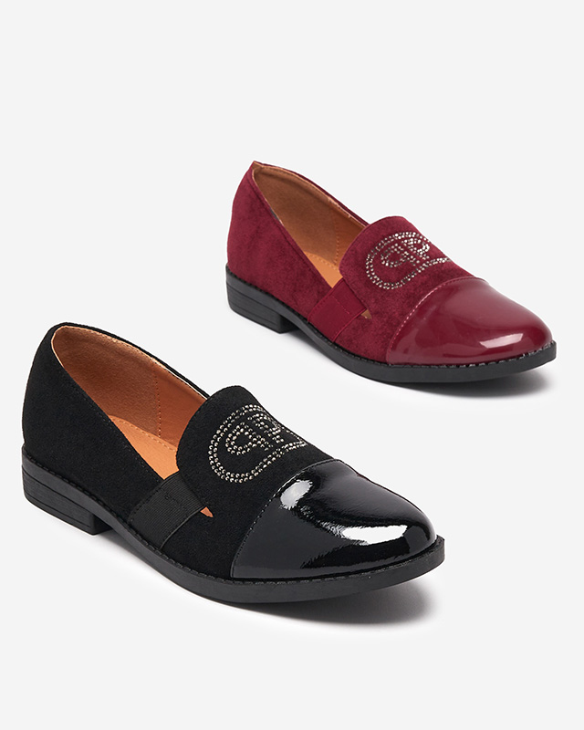 Mocassin femme bordeaux bout Velqi verni - Footwear