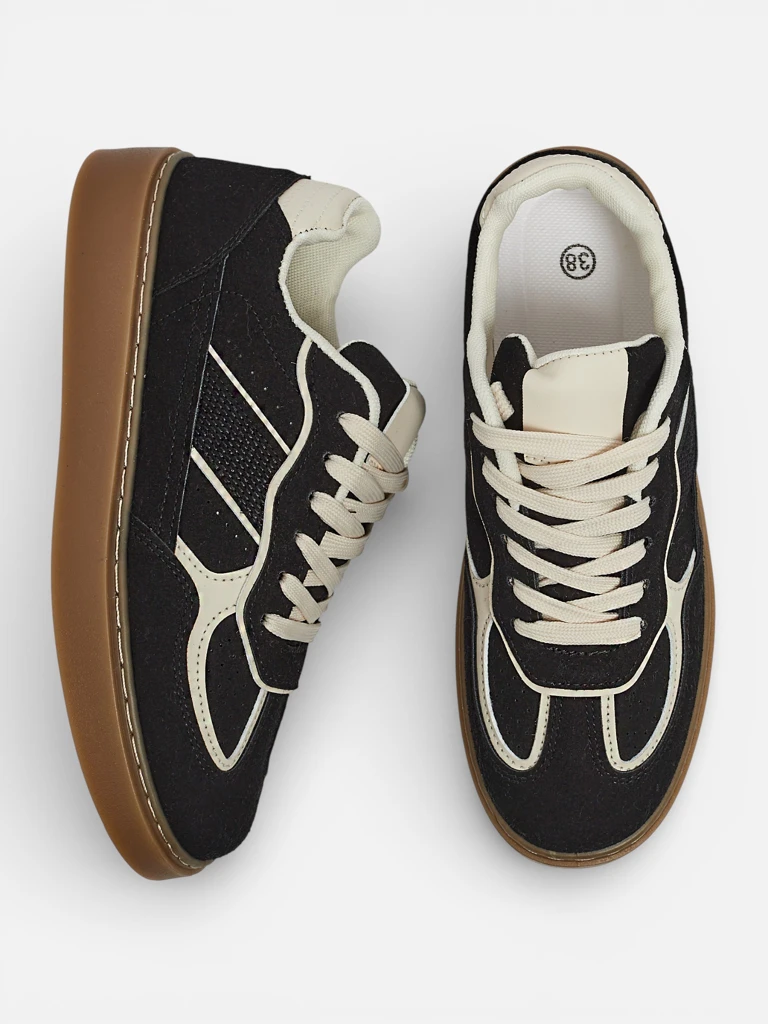 Baskets pour Femmes Flora Noires Écologiques Sportives pour Tous les Jours