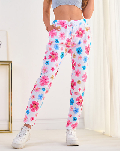 Royalfashion Pantalon femme en tissu floral
