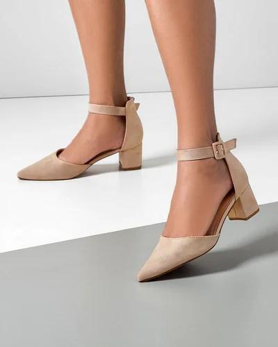 Royalfashion Pompes à talons bas pour femmes Celle